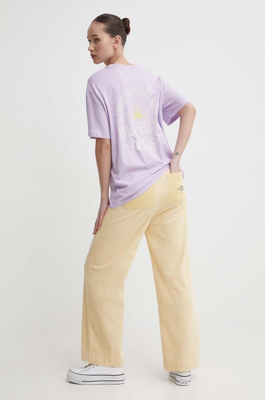 Billabong pantaloni de catifea cord Since 73 UBJNP00183 galben SS24
