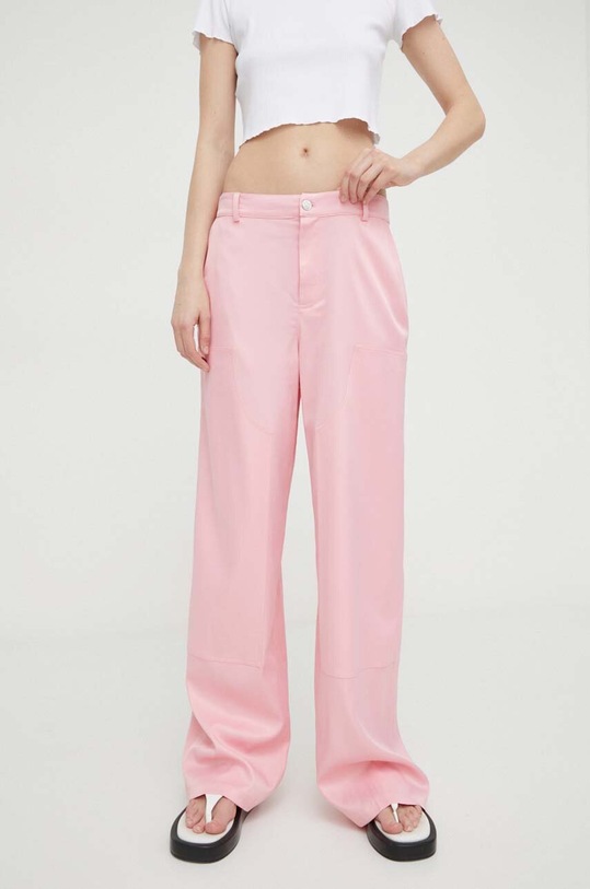 Moschino Jeans spodnie 0334.3767 różowy SS24