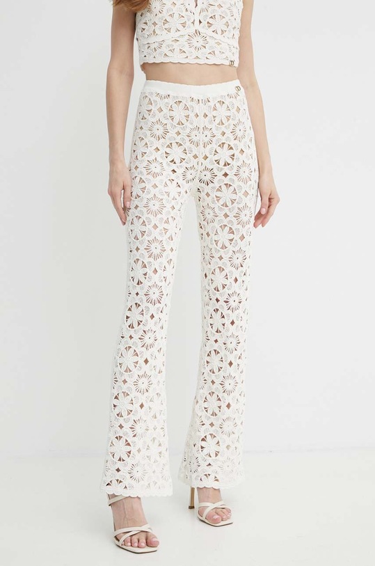 Bavlněné kalhoty Twinset 241TT3232 béžová SS24