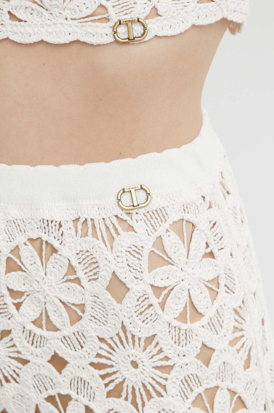 Bavlněné kalhoty Twinset béžová 241TT3232