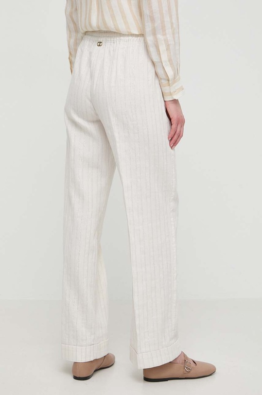 Abbigliamento Twinset pantaloni in lino misto 241TT2222 beige