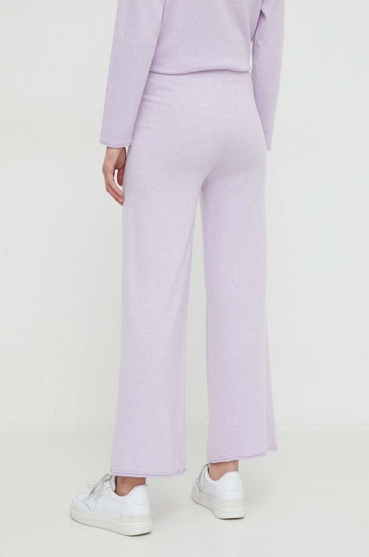 Odzież United Colors of Benetton spodnie dresowe z domieszką wełny 1035DF00F fioletowy