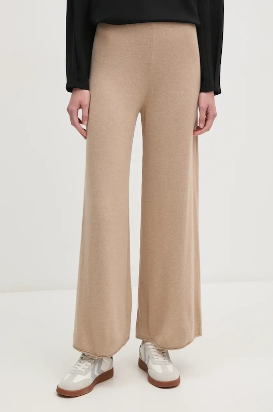 Donji dio trenirke s dodatkom vune United Colors of Benetton s dodatkom vune bež 1035DF00F