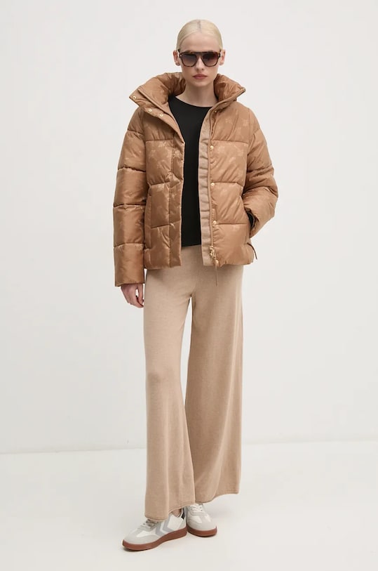 United Colors of Benetton pantaloni de trening cu amestec de lână 1035DF00F bej AW24