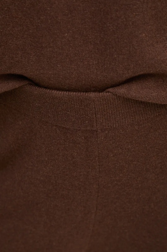 United Colors of Benetton spodnie dresowe z domieszką wełny brązowy 1035DF00F