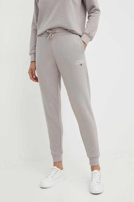 Tommy Hilfiger spodnie lounge z elastanem beżowy UW0UW04522