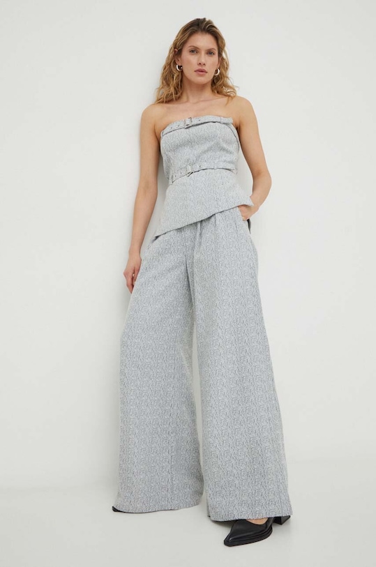 Gestuz spodnie tkanina szary 10908649