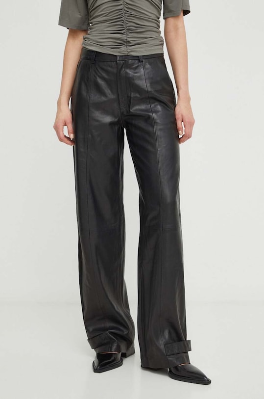 Kožené kalhoty Gestuz černá 10908763