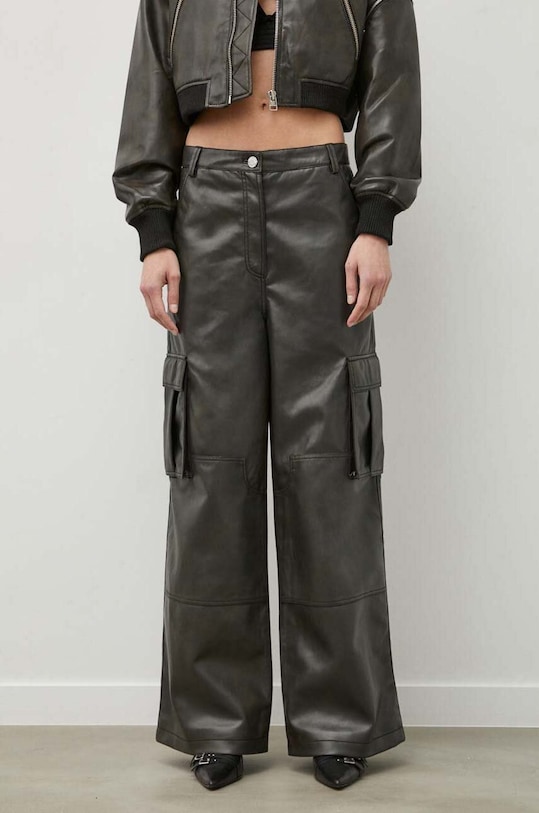 2NDDAY spodnie 2ND Edition Franz - Uneven PU 2ND 2242562837 brązowy SS24