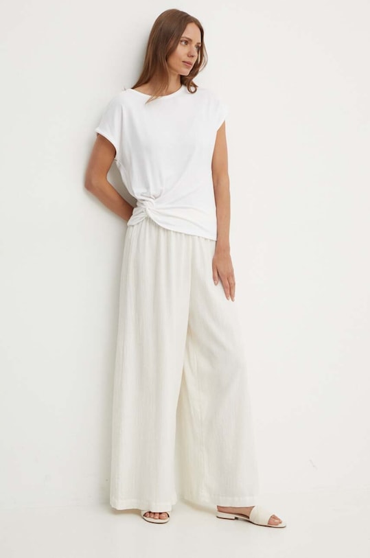 United Colors of Benetton spodnie bawełniane 4XEA5F00A beżowy SS24