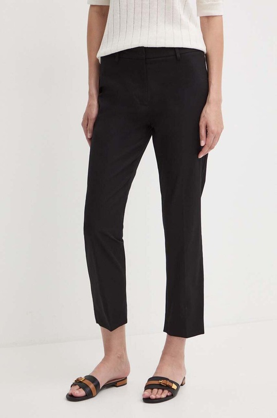 Weekend Max Mara spodnie tkanina czarny 2415131032600