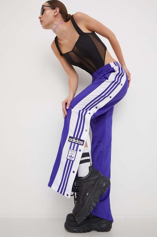 Παντελόνι φόρμας adidas Originals Shadow Original πλεκτό ύφασμα μωβ IP0624