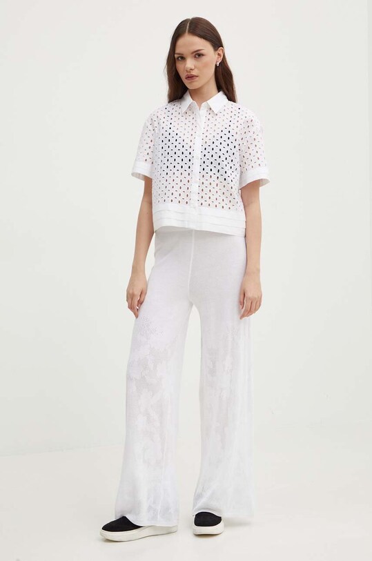 United Colors of Benetton pantaloni 103CDF00Q alb SS24