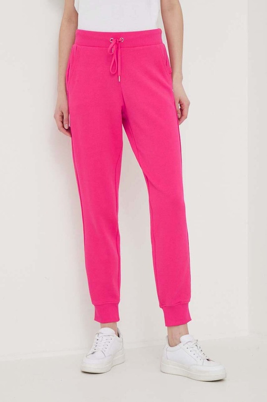 United Colors of Benetton spodnie dresowe bawełniane bawełna różowy 3J68DF010