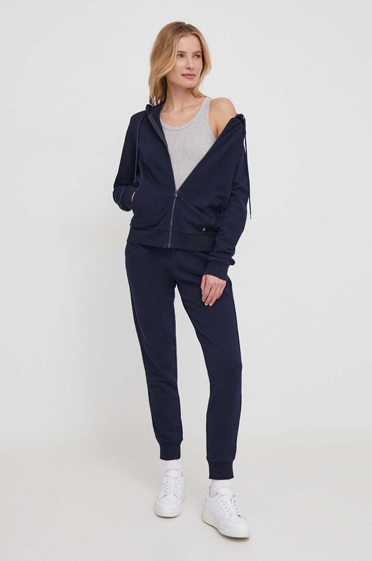 United Colors of Benetton spodnie dresowe bawełniane 3J68DF010 granatowy SS24
