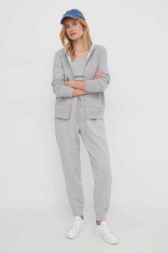 United Colors of Benetton spodnie dresowe bawełniane 3J68DF010 szary SS24
