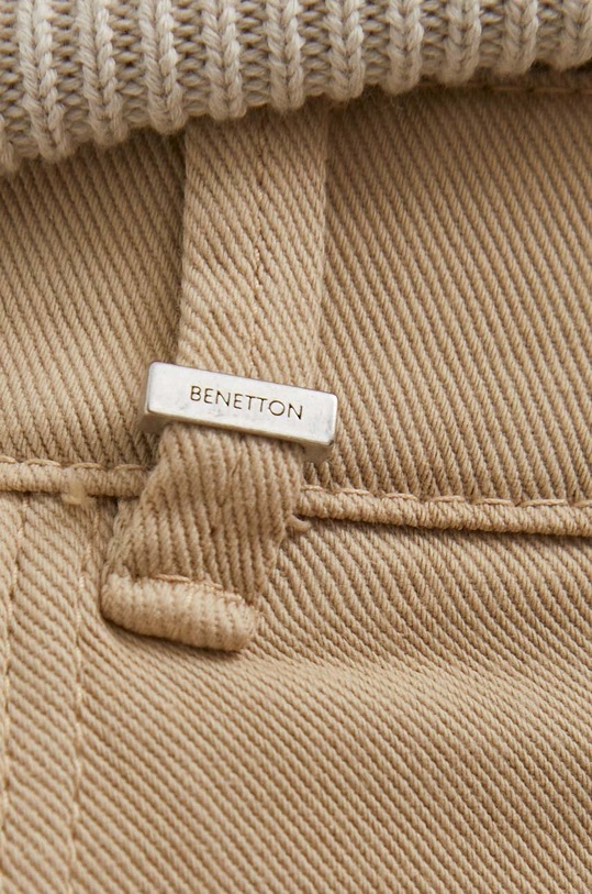 United Colors of Benetton spodnie bawełniane beżowy 4DUKDF032