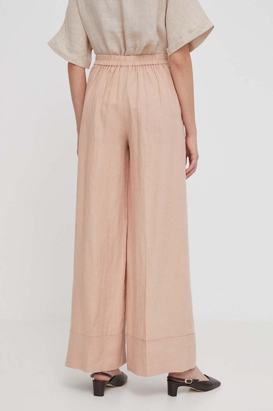 Oblečenie Ľanové nohavice United Colors of Benetton 4AGHDF016 ružová