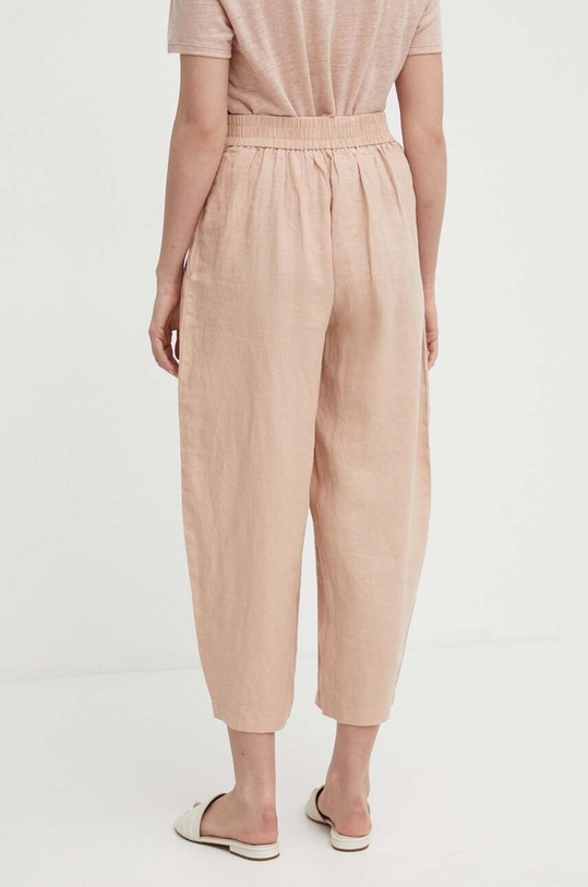 Odzież United Colors of Benetton spodnie lniane 4AGH55AF4 różowy