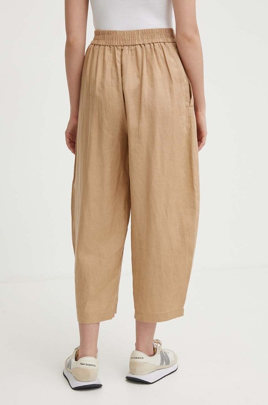 Oblečenie Ľanové nohavice United Colors of Benetton 4AGH55AF4 béžová