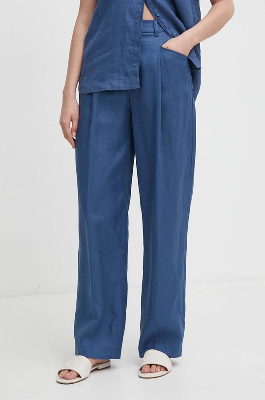 United Colors of Benetton pantaloni din in chinos albastru 4AGHDF05W