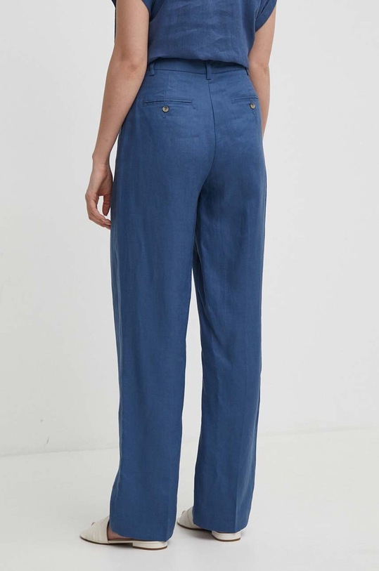 Îmbrăcăminte United Colors of Benetton pantaloni din in 4AGHDF05W albastru