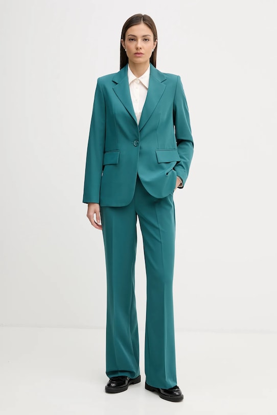 Kalhoty Sisley 4KVXLF02I tyrkysová AW25