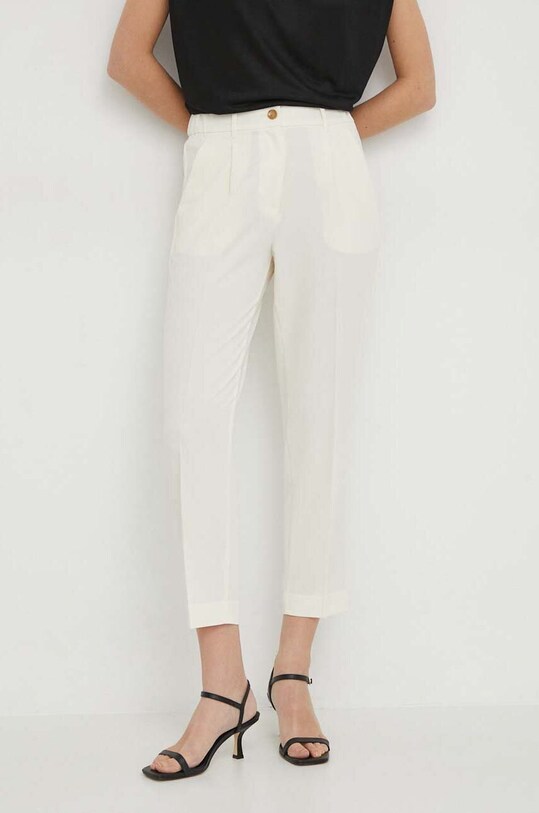 Брюки Sisley прямой бежевый 4KVXL5CM7