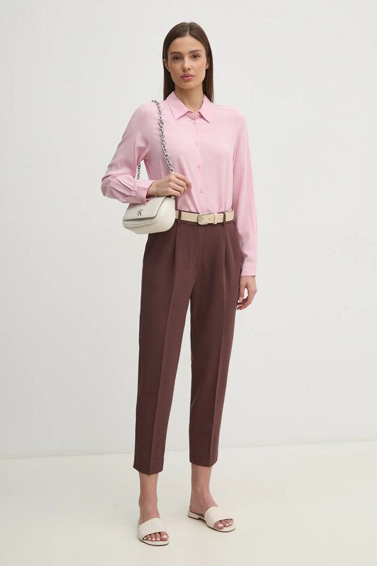 Sisley spodnie 4KVXL5CM7 brązowy SS25
