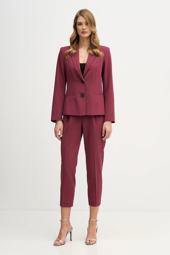 Nohavice Sisley 4KVXL5CM7 burgundské AW25