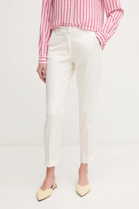 Sisley spodnie z elastanem beżowy 4BYW55AH6