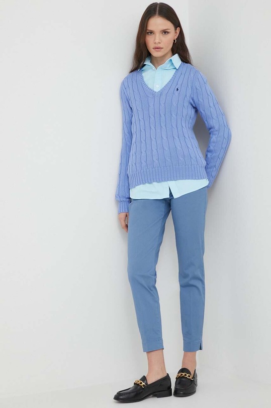 Sisley spodnie 4BYW55AH6 niebieski SS25