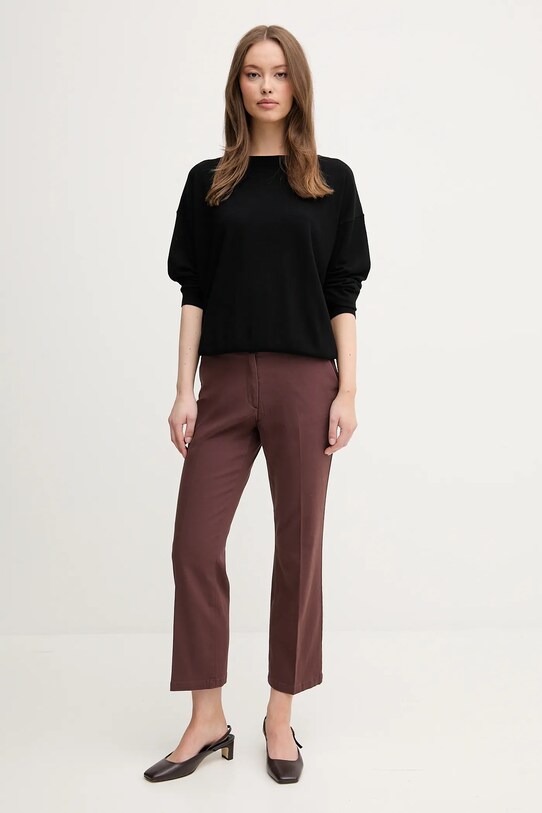 Sisley pantaloni 49MALE02X maro SS25