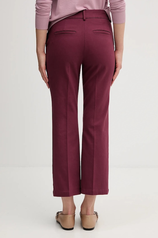 Odzież Sisley spodnie 49MALE02X bordowy