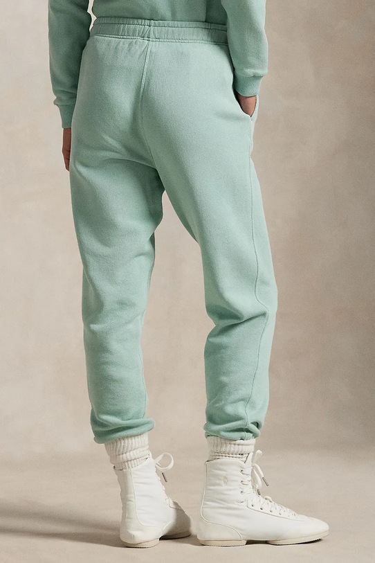 Polo Ralph Lauren pantaloni della tuta di cotone 211935585 verde SS25