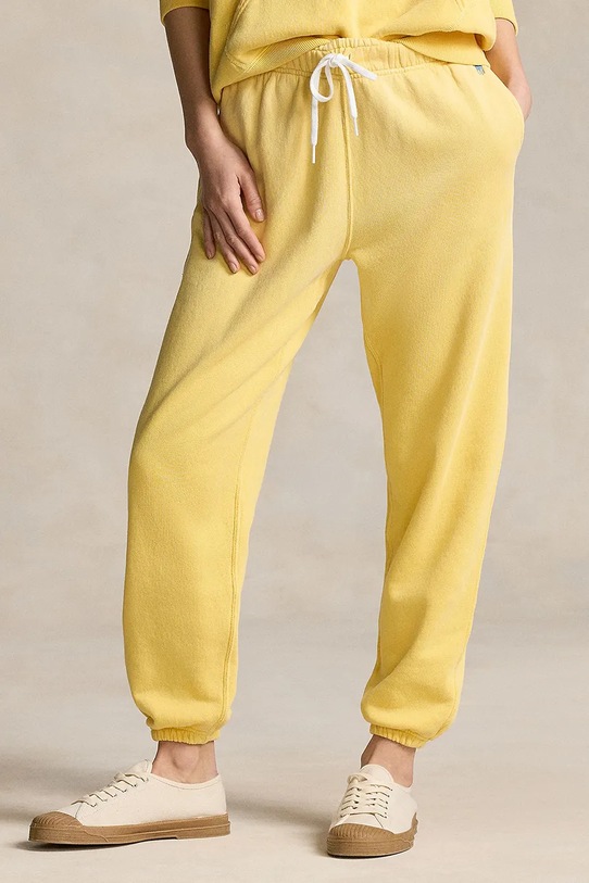 Bavlnené tepláky Polo Ralph Lauren bavlna žltá 211935585