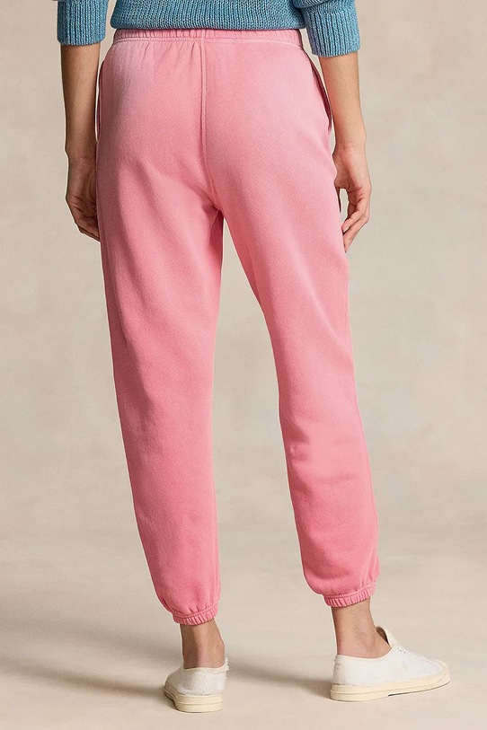 Bavlněné tepláky Polo Ralph Lauren 211935585 růžová SS25