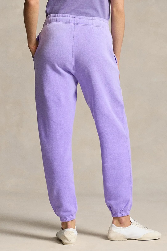 Pamučni donji dio trenirke Polo Ralph Lauren 211935585 ljubičasta SS25