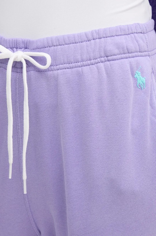 Бавовняні спортивні штани Polo Ralph Lauren фіолетовий 211935585