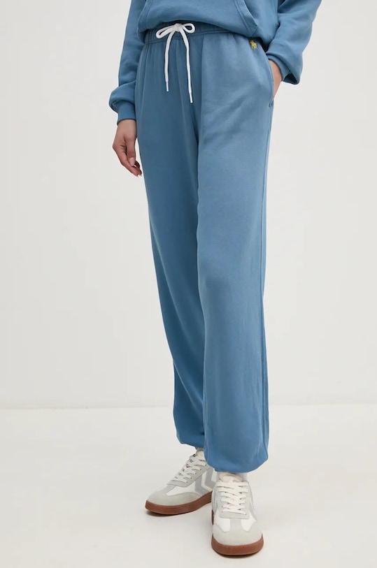 Βαμβακερό παντελόνι Polo Ralph Lauren βαμβάκι τιρκουάζ 211935585