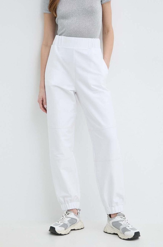 Штани Max Mara Leisure з еластаном білий 2416781088600