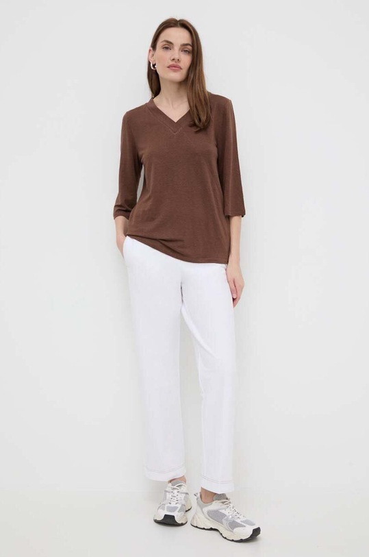 Max Mara Leisure spodnie 2416781108600 biały SS24