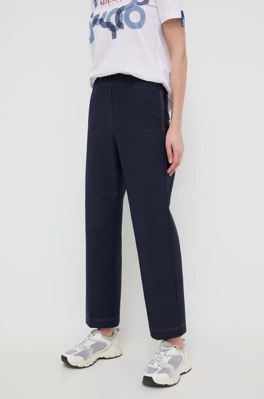 Max Mara Leisure spodnie 2416781108600 granatowy SS24