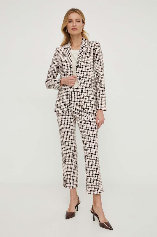 Hlače Sisley Z elastanom bež 4OLRLF04M