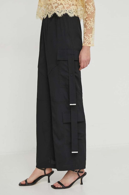 Брюки Sisley ткань чёрный 4UTDLF04W