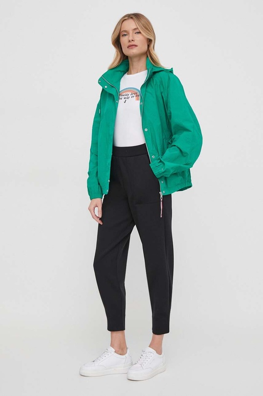 Sisley spodnie dresowe dzianina czarny 4YL9LF04J