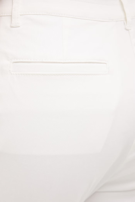 Sisley παντελόνι γυναικείο βαμβάκι με ελαστάν λευκό 4ED4LF00R