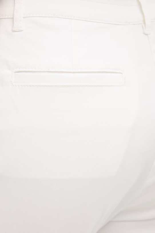 Sisley παντελόνι γυναικείο βαμβάκι με ελαστάν λευκό 4ED4LF00R