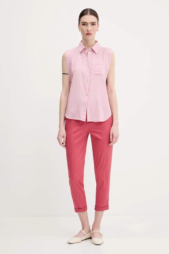 Sisley pantaloni 4ED4LF00R roz SS25