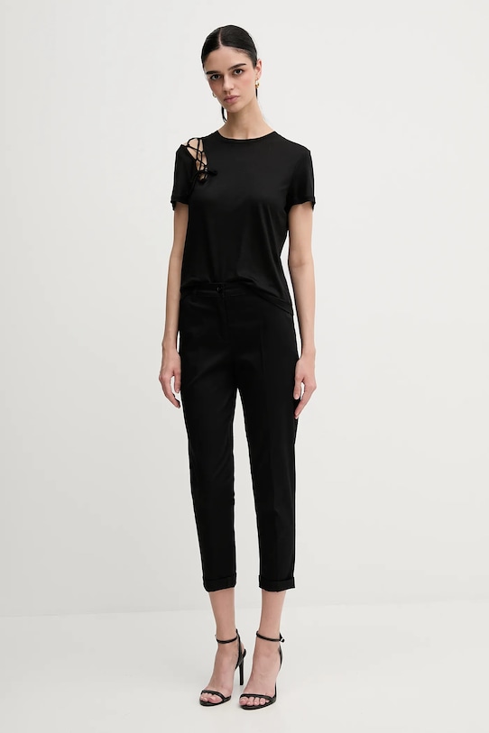 Nohavice Sisley 4ED4LF00R čierna SS25